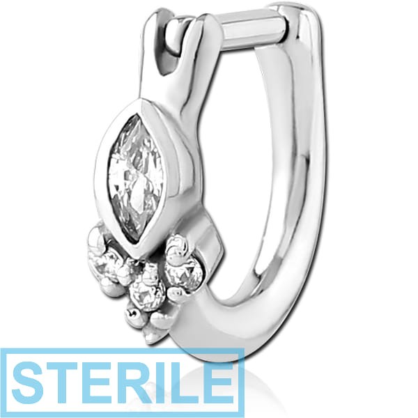 STERILE SURGICAL STEEL JEWELLED TRAGUS CLICKER