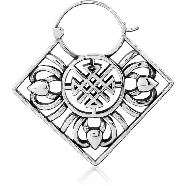 STERILE SURGICAL STEEL HOOP EARRING FOR TUNNEL