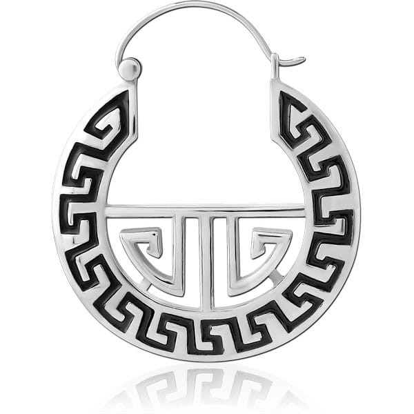 STERILE SURGICAL STEEL HOOP EARRING FOR TUNNEL