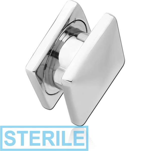 STERILE STAINLESS STEEL THREADED TUNNEL WITH SURGICAL STEEL TOP - PYRAMIDS