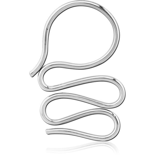 STERILE SURGICAL STEEL HOOP EARRING FOR TUNNEL