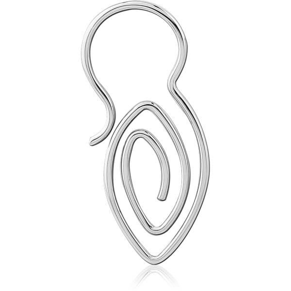 STERILE SURGICAL STEEL HOOP EARRING FOR TUNNEL