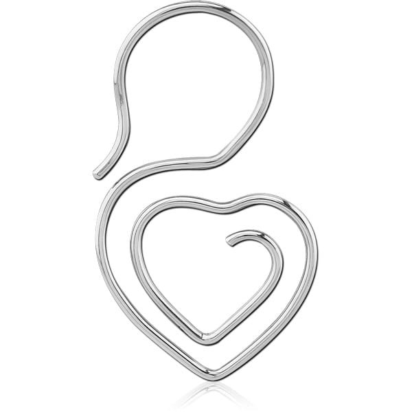 STERILE SURGICAL STEEL HOOP EARRING FOR TUNNEL