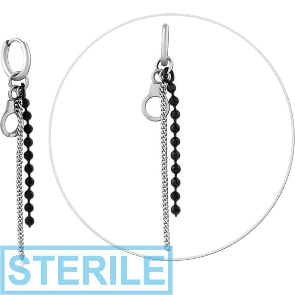 STERILE SURGICAL STEEL HOOP EARRINGS