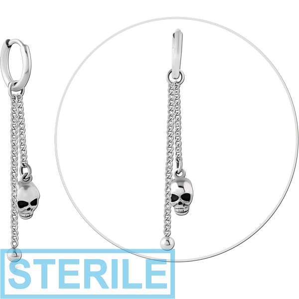 STERILE SURGICAL STEEL HOOP EARRINGS
