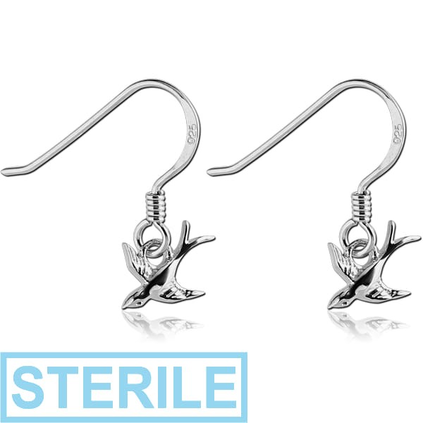 STERILE STERLING SILVER 925 EARRINGS PAIR - BIRDS