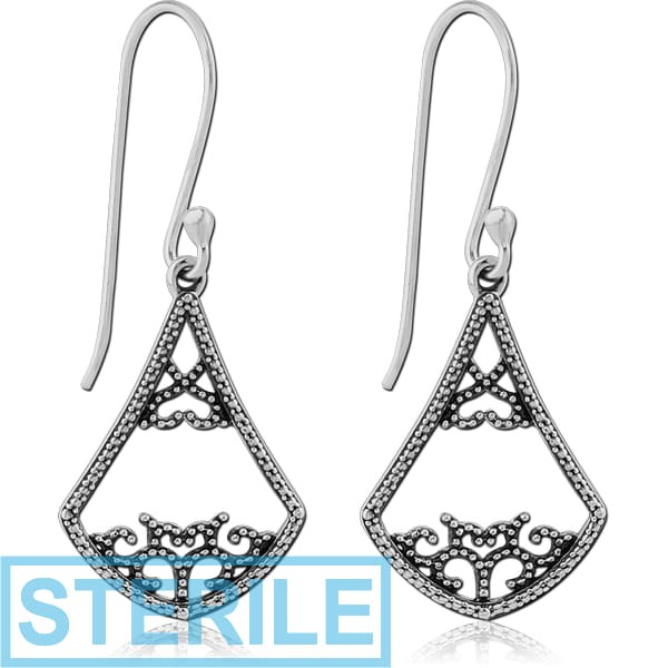 STERILE STERLING SILVER 925 EARRINGS PAIR - FILIGREE