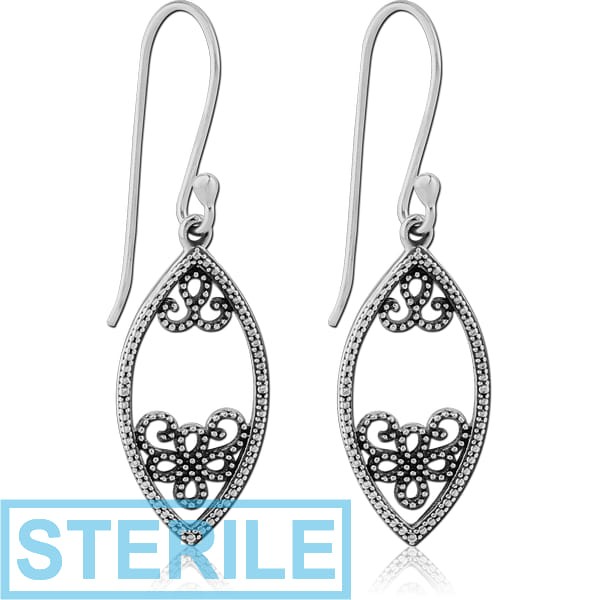 STERILE STERLING SILVER 925 EARRINGS PAIR - FILIGREE