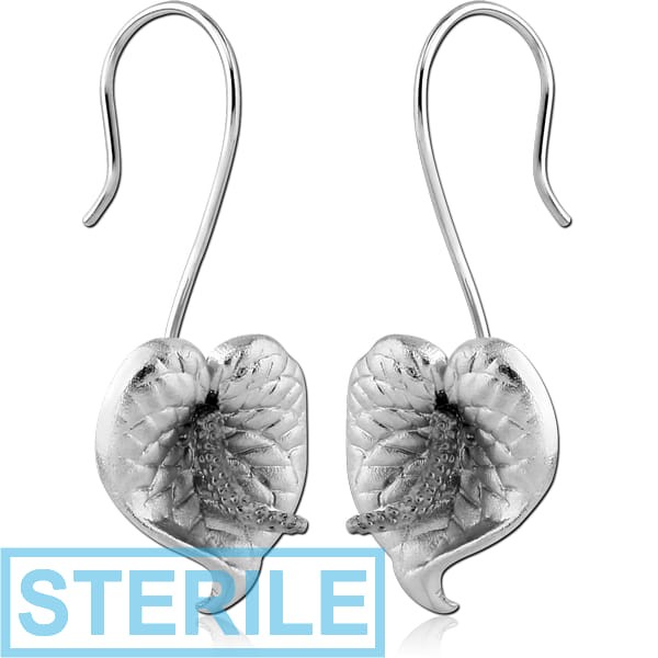 STERILE STERLING SILVER 925 EARRINGS PAIR - FLOWER