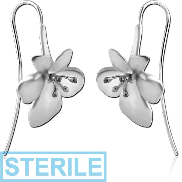 STERILE STERLING SILVER 925 EARRINGS PAIR - FLOWER