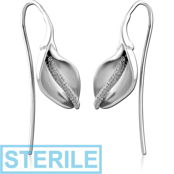 STERILE STERLING SILVER 925 EARRINGS PAIR - FLOWER