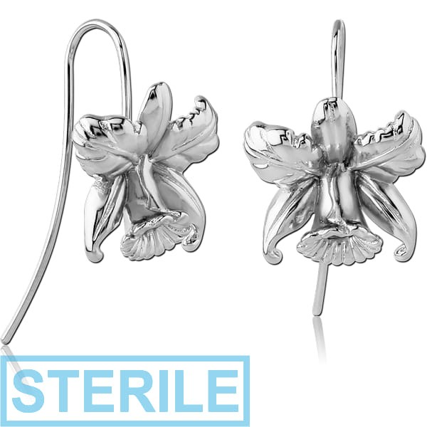STERILE STERLING SILVER 925 EARRINGS PAIR - FLOWER