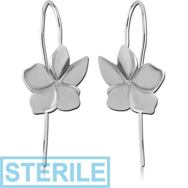 STERILE STERLING SILVER 925 EARRINGS PAIR - FLOWER