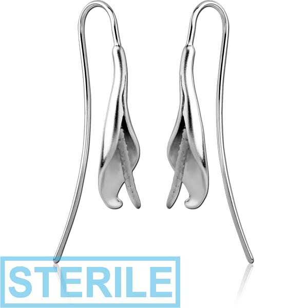 STERILE STERLING SILVER 925 EARRINGS PAIR - FLOWER