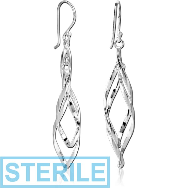 STERILE STERLING SILVER 925 EARRINGS PAIR