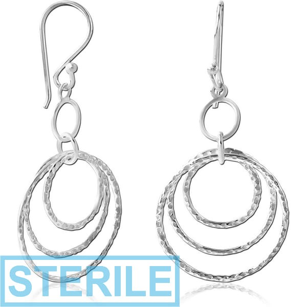 STERILE STERLING SILVER 925 EARRINGS PAIR