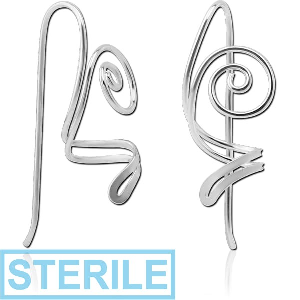 STERILE STERLING SILVER 925 EARRINGS PAIR