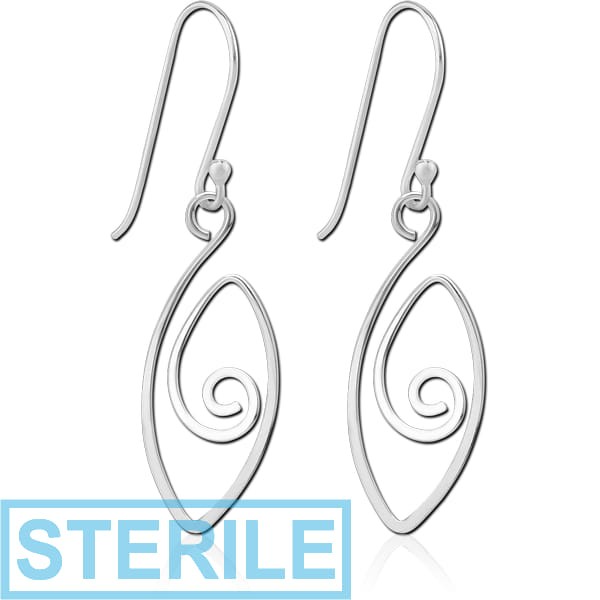 STERILE STERLING SILVER 925 EARRINGS PAIR