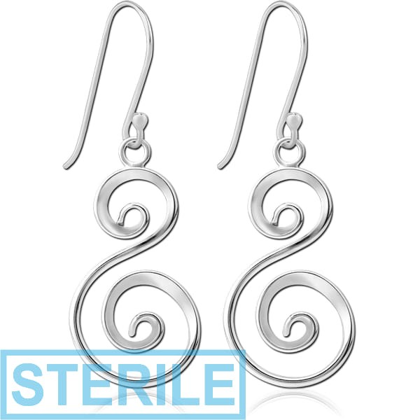 STERILE STERLING SILVER 925 EARRINGS PAIR