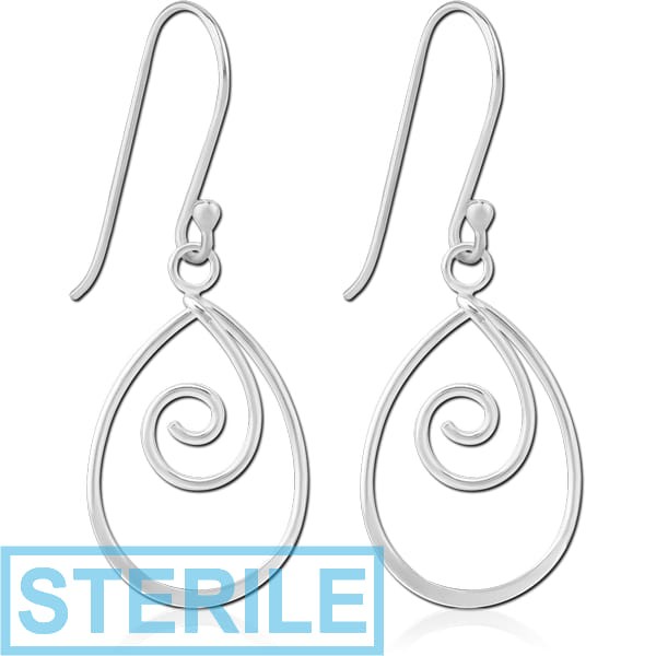 STERILE STERLING SILVER 925 EARRINGS PAIR