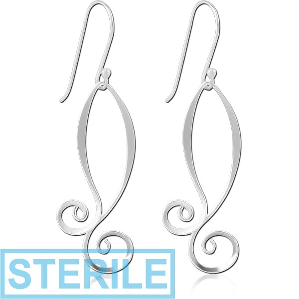 STERILE STERLING SILVER 925 EARRINGS PAIR