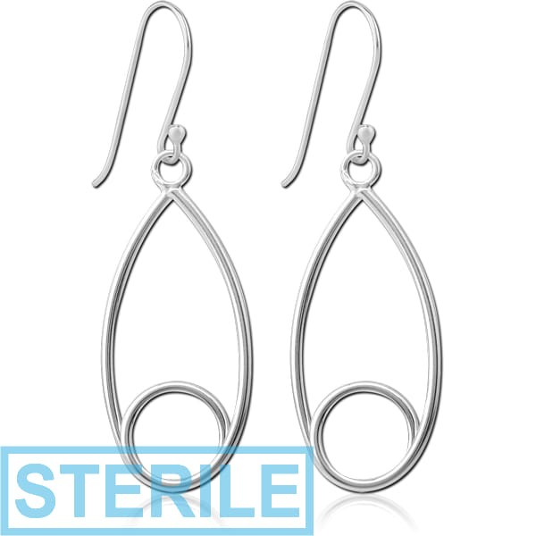 STERILE STERLING SILVER 925 EARRINGS PAIR