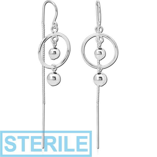 STERILE STERLING SILVER 925 EARRINGS PAIR