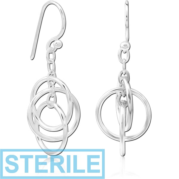 STERILE STERLING SILVER 925 EARRINGS PAIR