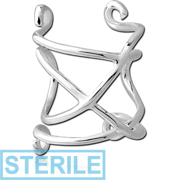 STERILE STERLING SILVER 925 EAR CUFF - LINES