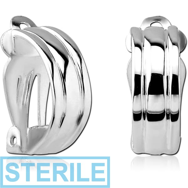 STERILE STERLING SILVER 925 EAR CLIPS PAIR