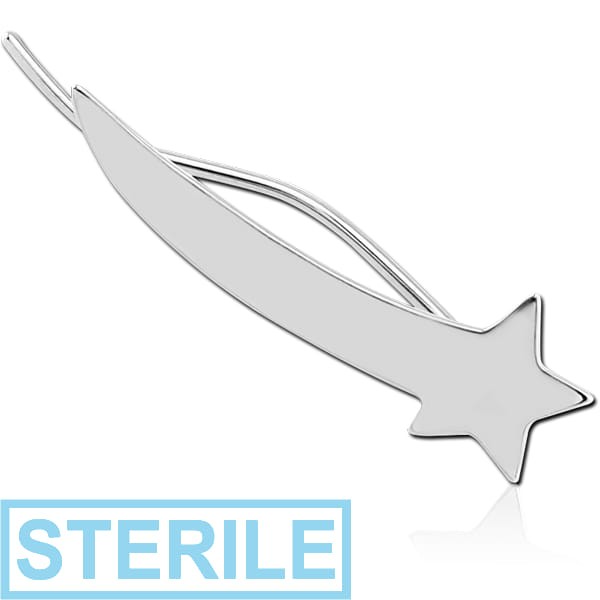 STERILE STERLING SILVER 925 EAR VINE - RIGHT - COMMET