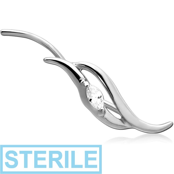 STERILE STERLING SILVER 925 JEWELLED EAR VINE - RIGHT
