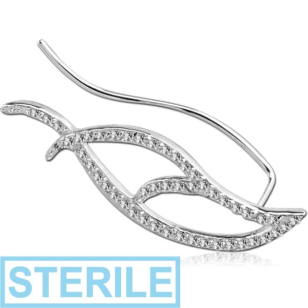 STERILE STERLING SILVER 925 JEWELLED EAR VINE - RIGHT