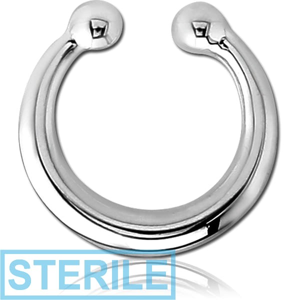 STERILE STERLING SILVER 925 FAKE SEPTUM RING