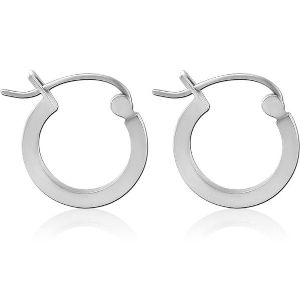 STERILE SURGICAL STEEL SQUARE WIRE EAR HOOPS PAIR