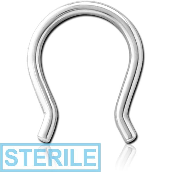 STERILE SURGICAL STEEL SEPTUM RETAINER - CURVED