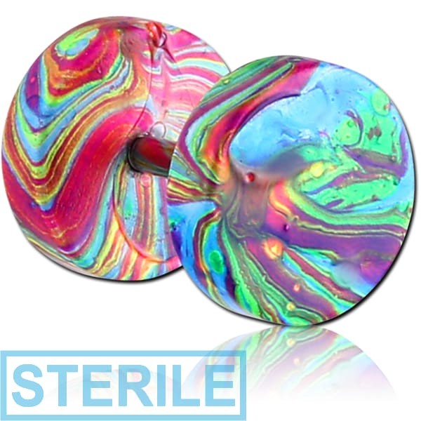 STERILE SURGICAL STEEL NEON FAKE PLUG