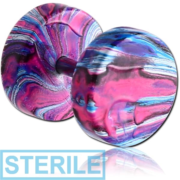 STERILE SURGICAL STEEL NEON FAKE PLUG