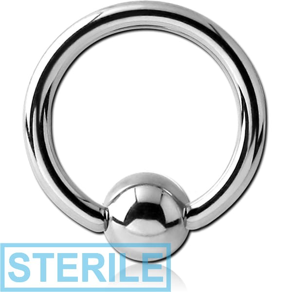 STERILE TITANIUM BALL CLOSURE RING WITH SURGICAL STEEL BALL