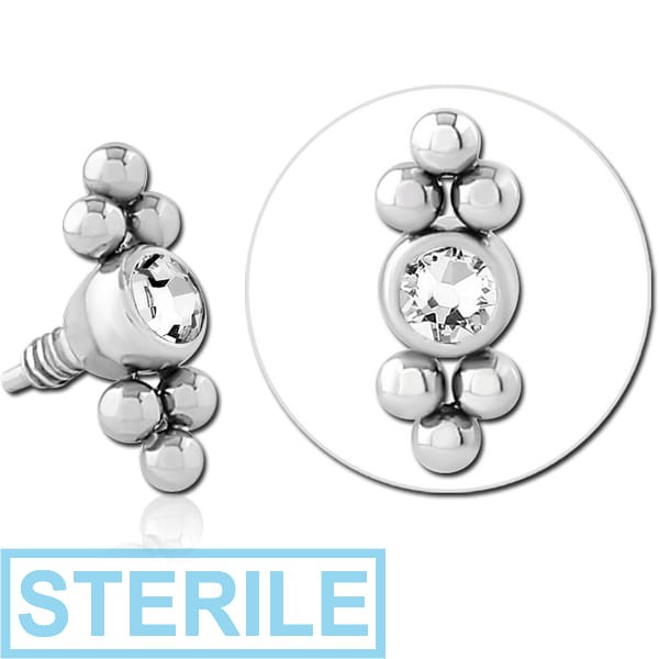 STERILE TITANIUM JEWELLED MICRO ATTACHMENT FOR 1.2MM INTERNALLY THREADED PINS