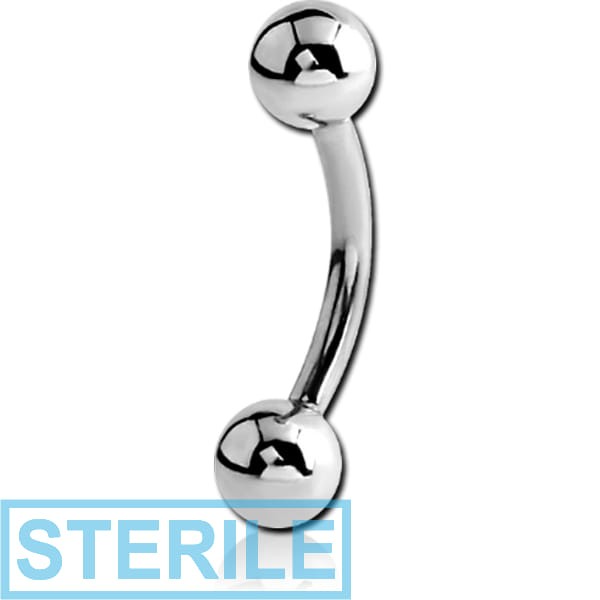 STERILE TITANIUM INTERNALLY THREADED CURVED MICRO BARBELL