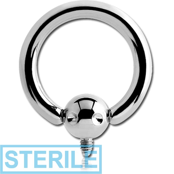 STERILE TITANIUM INTERNALLY THREADED 6 DIMPLES SLAVE BALL WITH BALL CLOSURE RING