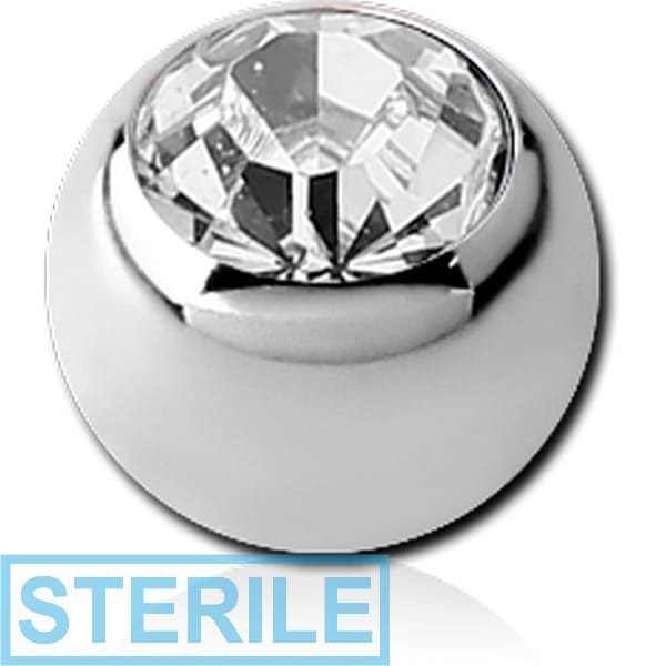 STERILE TITANIUM HIGH END CRYSTAL JEWELLED BALL