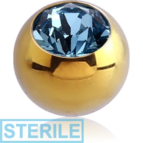 STERILE TITANIUM OPTIMA CRYSTAL JEWELLED BALL