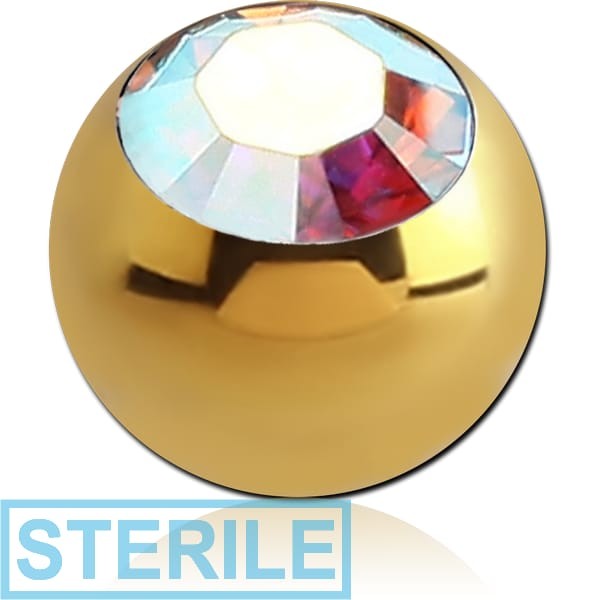 STERILE ANODISED TITANIUM OPTIMA CRYSTAL JEWELLED MICRO BALL