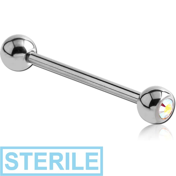 STERILE TITANIUM DOUBLE JEWELLED MICRO BARBELL