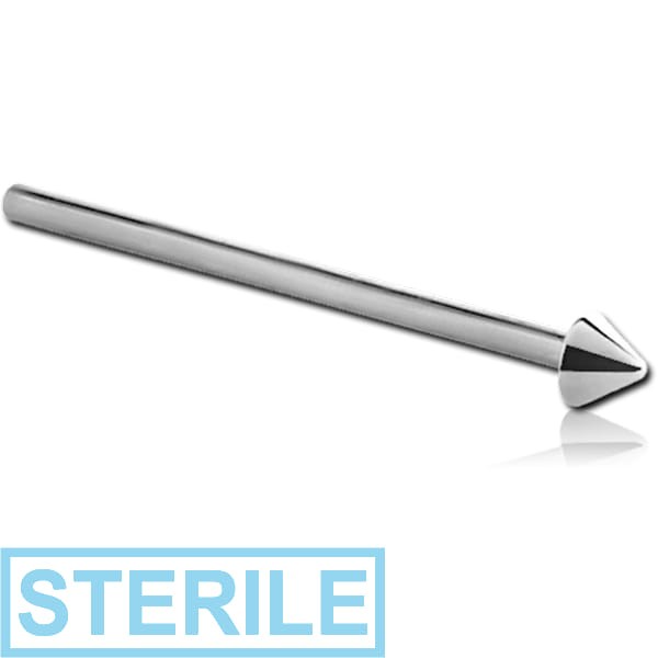 STERILE TITANIUM STRAIGHT CONE NOSE STUD 15MM