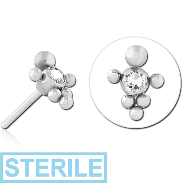 STERILE TITANIUM JEWELLED THREADLESS ATTACHMENT