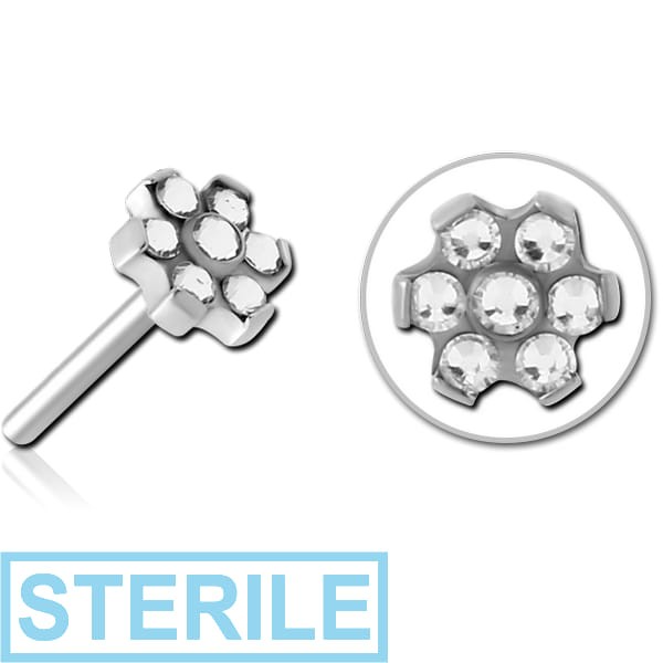 STERILE TITANIUM JEWELLED THREADLESS ATTACHMENT