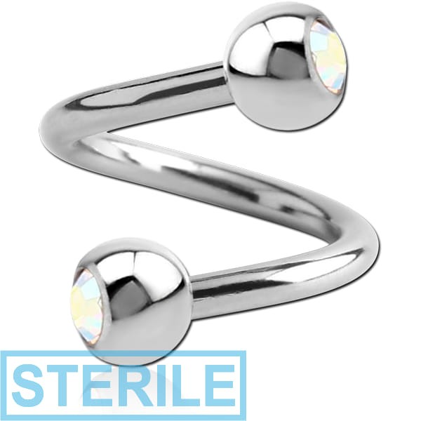 STERILE TITANIUM DOUBLE JEWELLED BODY SPIRAL